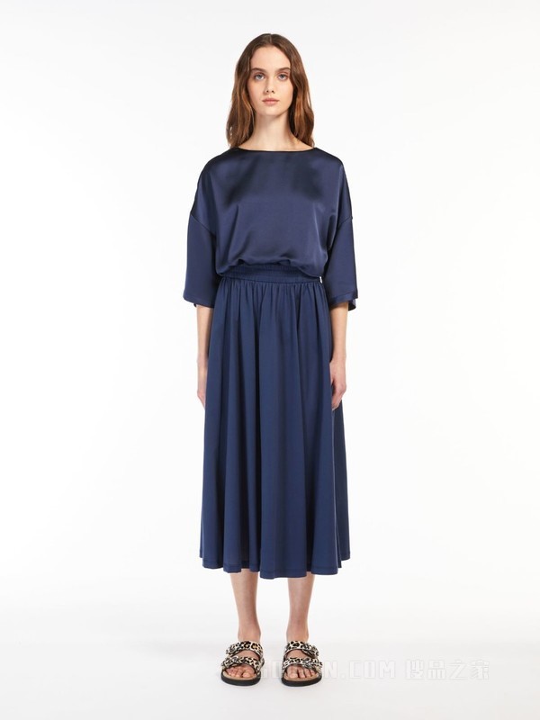 Cotton and satin jersey dress | Weekend Max Mara