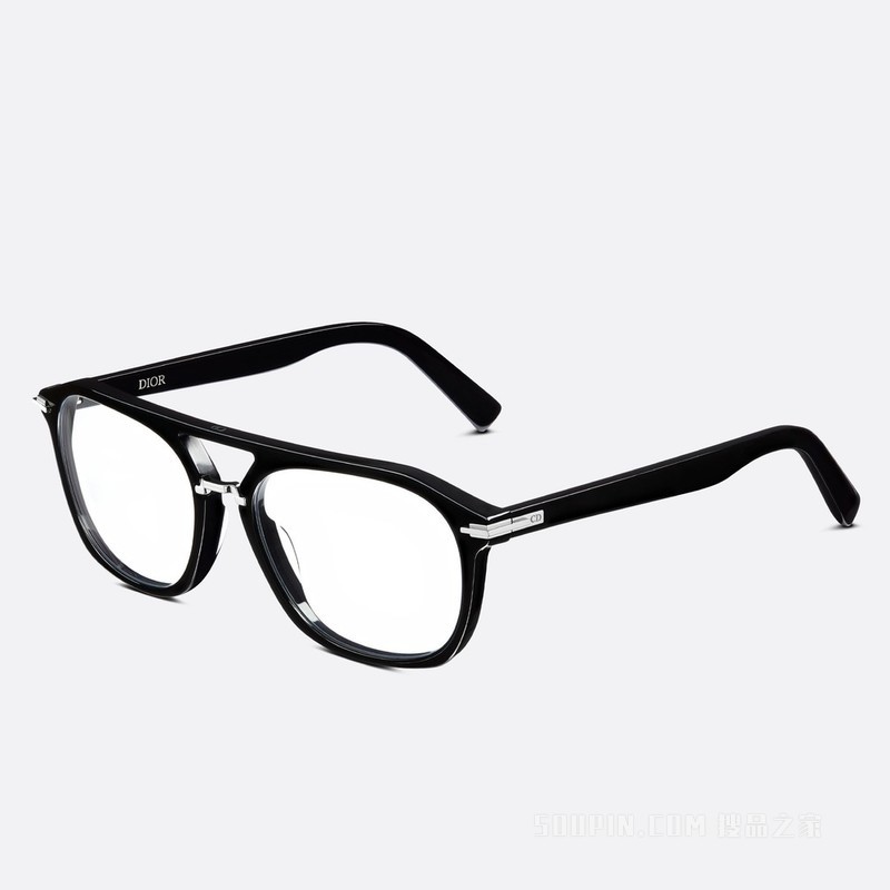 DiorBlackSuit N1I 眼镜 黑色方形镜框搭配防蓝光镜片