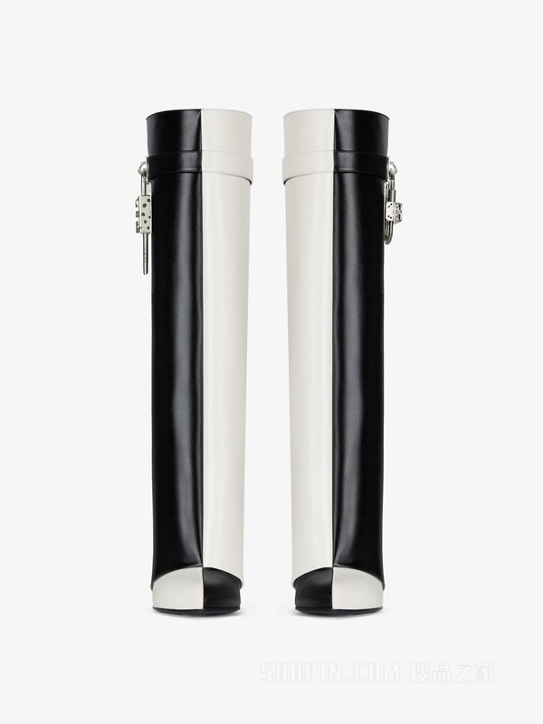 双色Shark Lock短靴