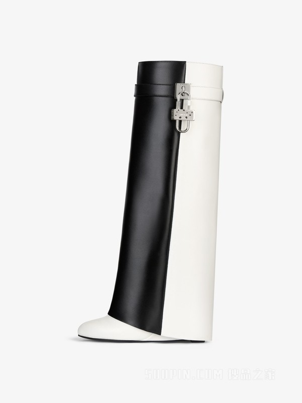 双色Shark Lock短靴