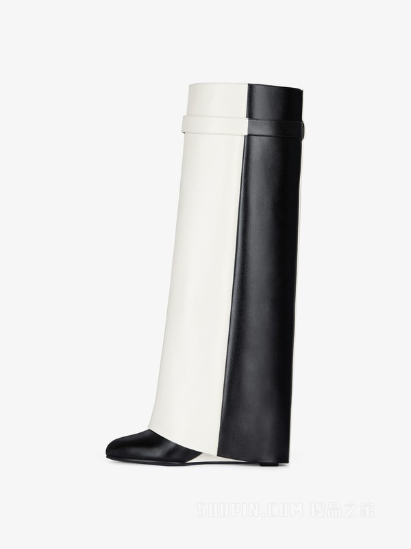 双色Shark Lock短靴