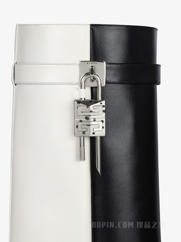 双色Shark Lock短靴