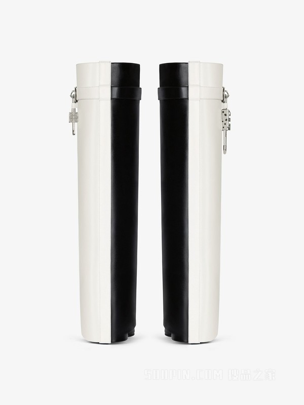 双色Shark Lock短靴