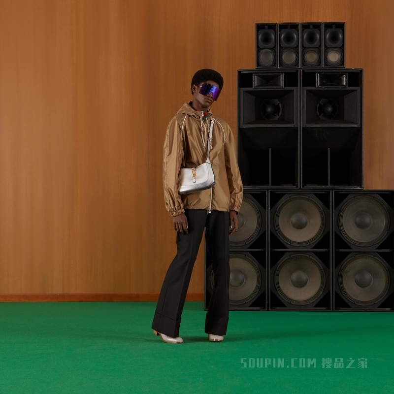 尼龙丝缎夹克 古铜色尼龙丝缎