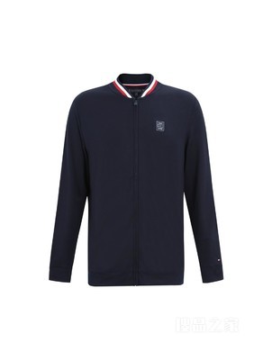 男士时尚简约棒球领印胶LOGO家居服开襟上衣 UM0UM01933