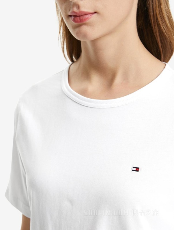 春夏女装青春流行纯棉条纹刺绣宽松针织短袖T恤WW0WW30469