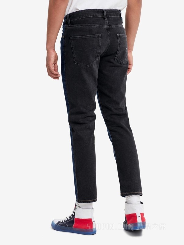 JEANS 男装时尚纯棉刺绣旗标直筒牛仔裤 DM0DM09264