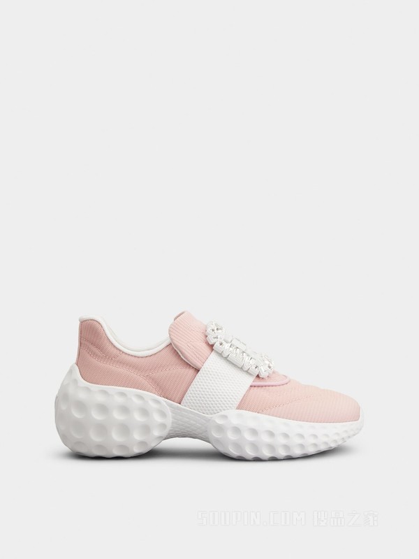 Viv' Run Moonlight 钻扣织物运动鞋 粉色