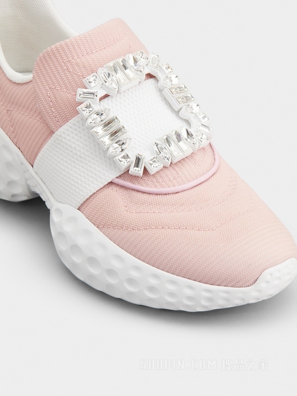 Viv' Run Moonlight 钻扣织物运动鞋 粉色