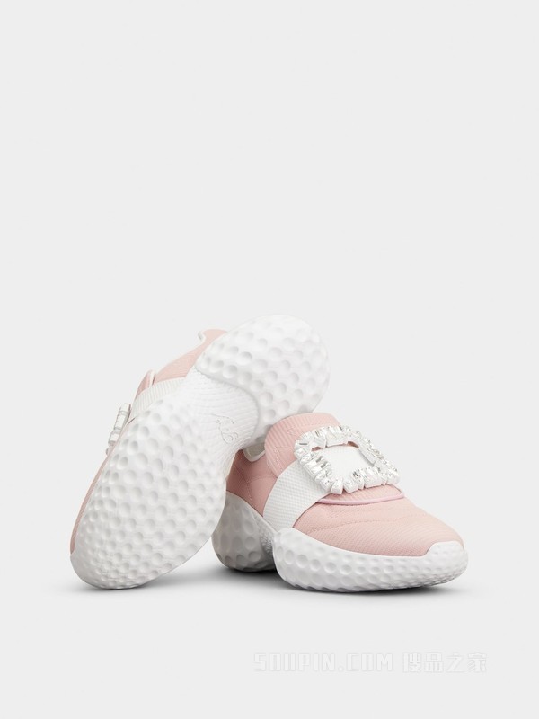 Viv' Run Moonlight 钻扣织物运动鞋 粉色