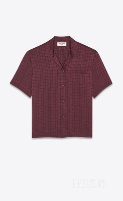 哑光和亮面桑蚕丝鲨鱼领衬衫