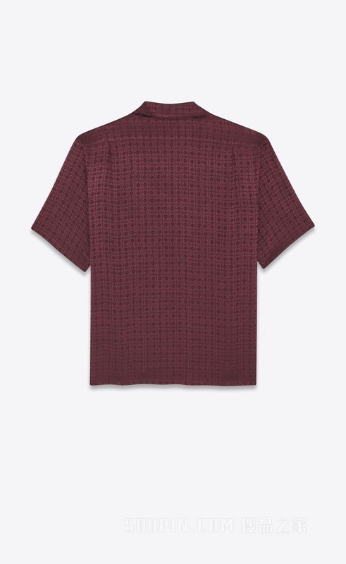 哑光和亮面桑蚕丝鲨鱼领衬衫