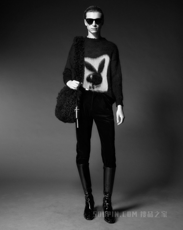 棉质绒面萝卜型长裤