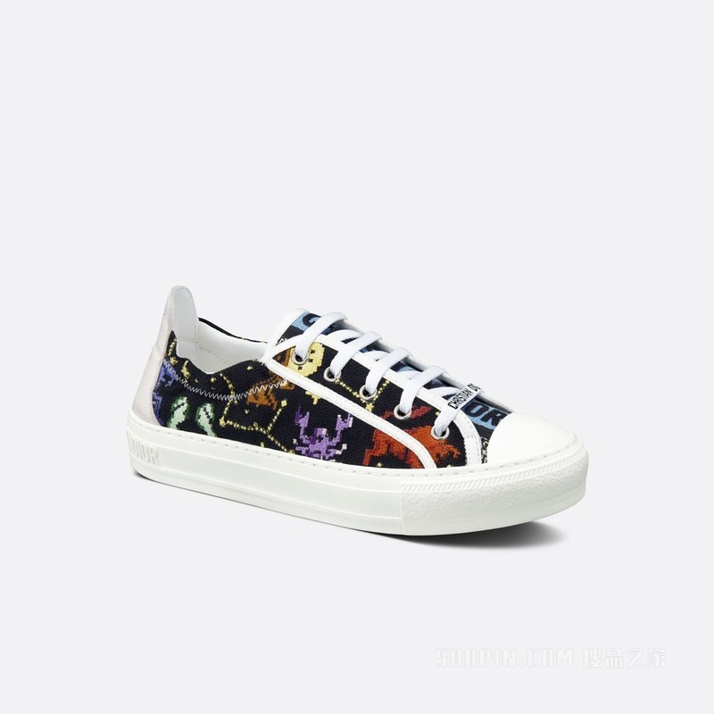 Walk'n'Dior 运动鞋 黑色棉质刺绣面料多色 Dior Pixel Zodiac 图案