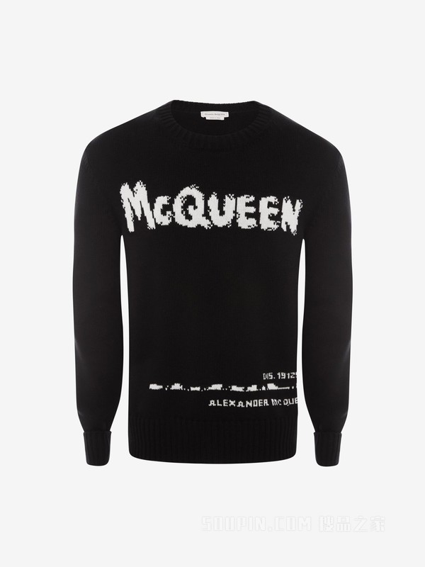McQueen Graffiti 圆领套衫