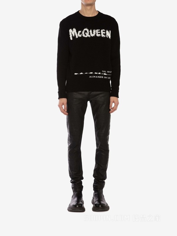 McQueen Graffiti 圆领套衫