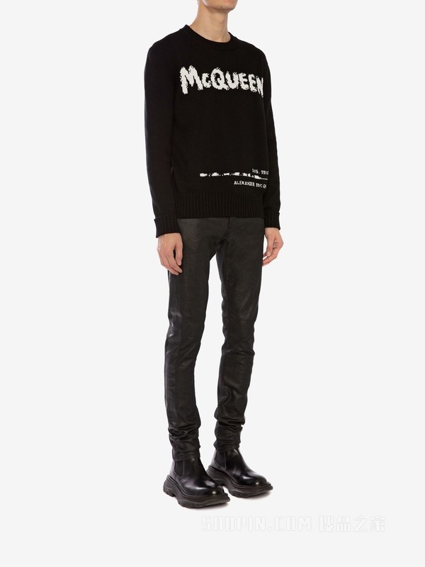 McQueen Graffiti 圆领套衫