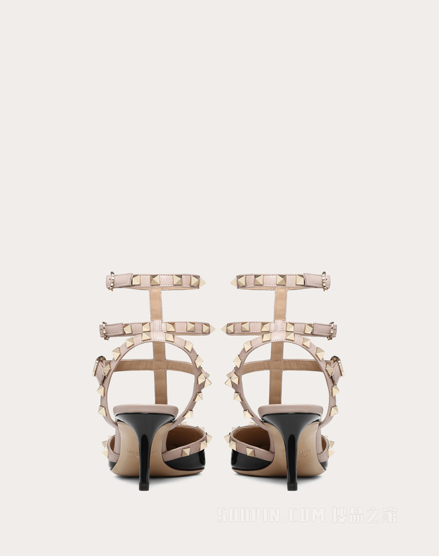 Rockstud 漆皮系带铆钉高跟鞋 （鞋跟高 6.5 厘米）