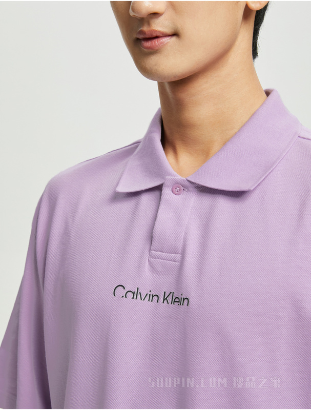Calvin Klein 22春夏男女情侣中性休闲纯棉简约宽松短袖POLO衫J400201