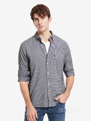 HILFIGER【35周年款】男装时尚纯棉长袖衬衫MW0MW15657