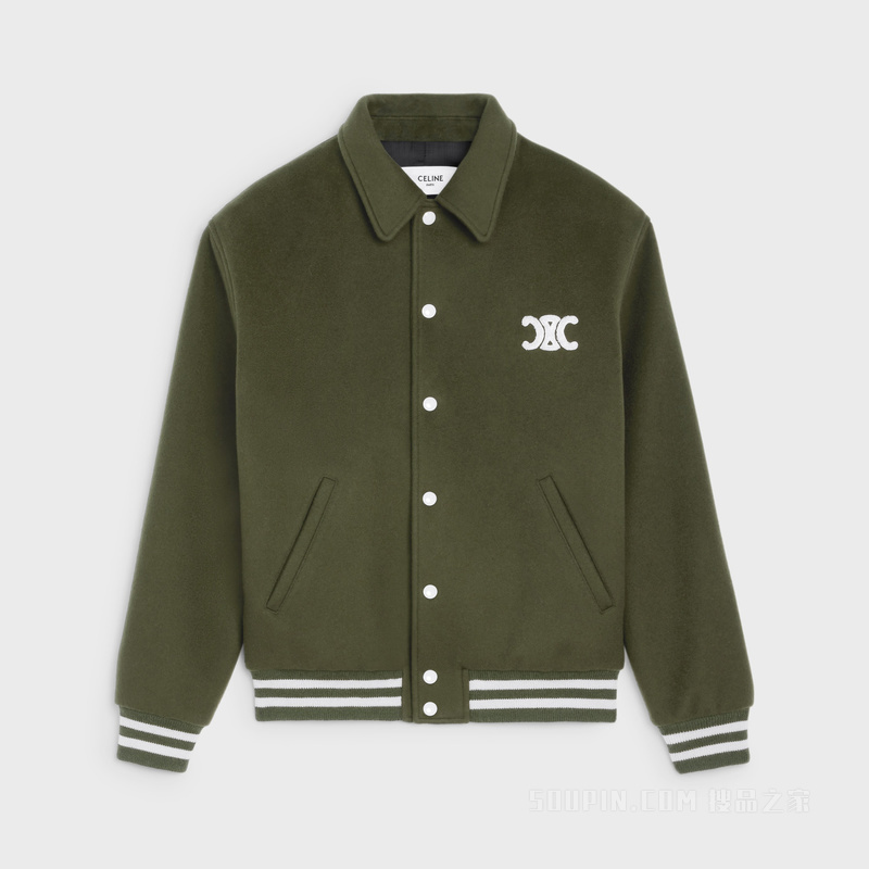 CELINE/思琳】山羊绒双面学院风连帽夹克26138 2V49I6700.31FS-搜