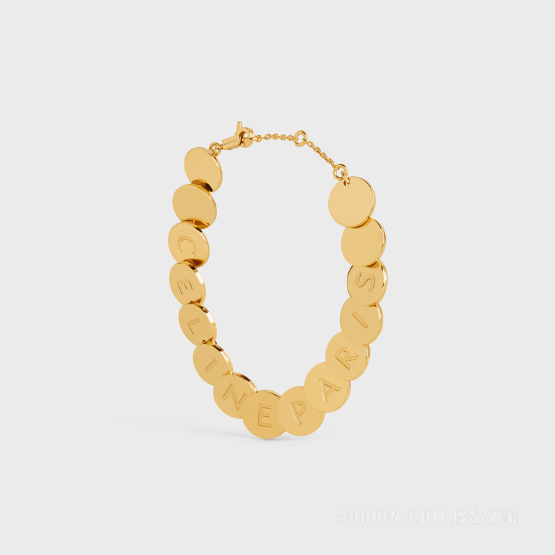 CELINE PASTILLES金色饰面黄铜手链 24564