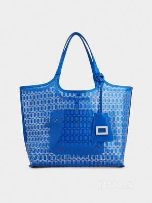 Grand Vivier PVC中号手袋 蓝色