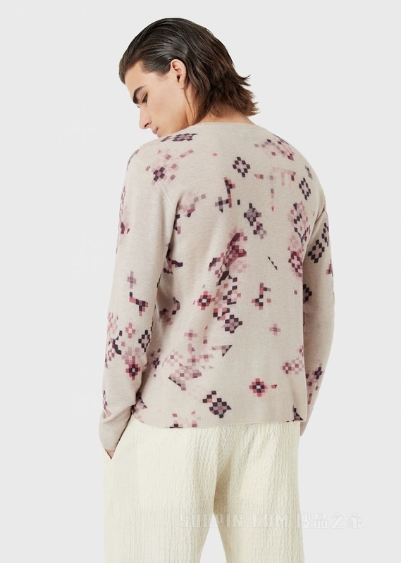 柔软印花羊绒针织衫 | Emporio Armani