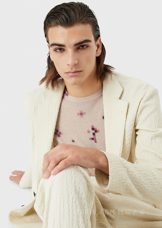 柔软印花羊绒针织衫 | Emporio Armani