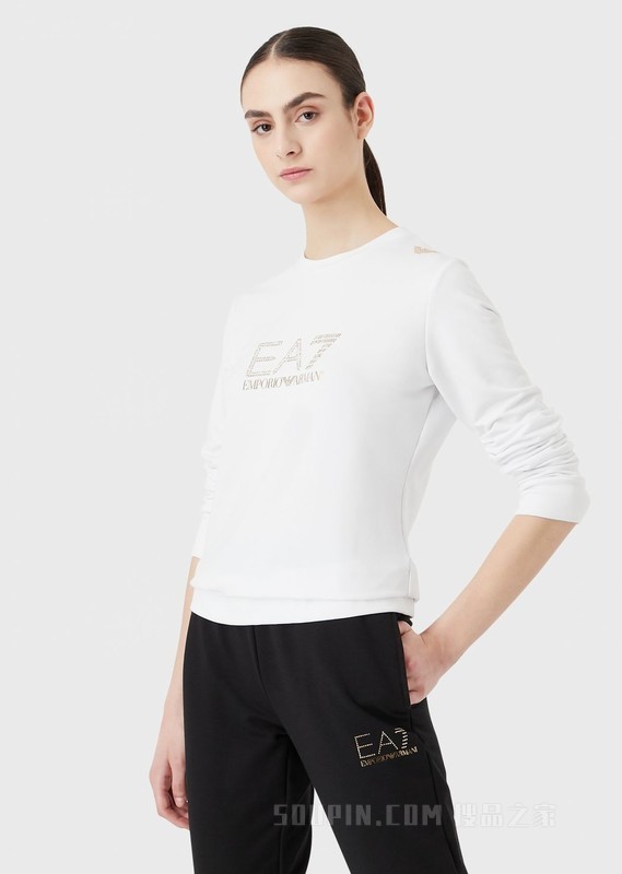 印花LOGO棉质卫衣 | EA7