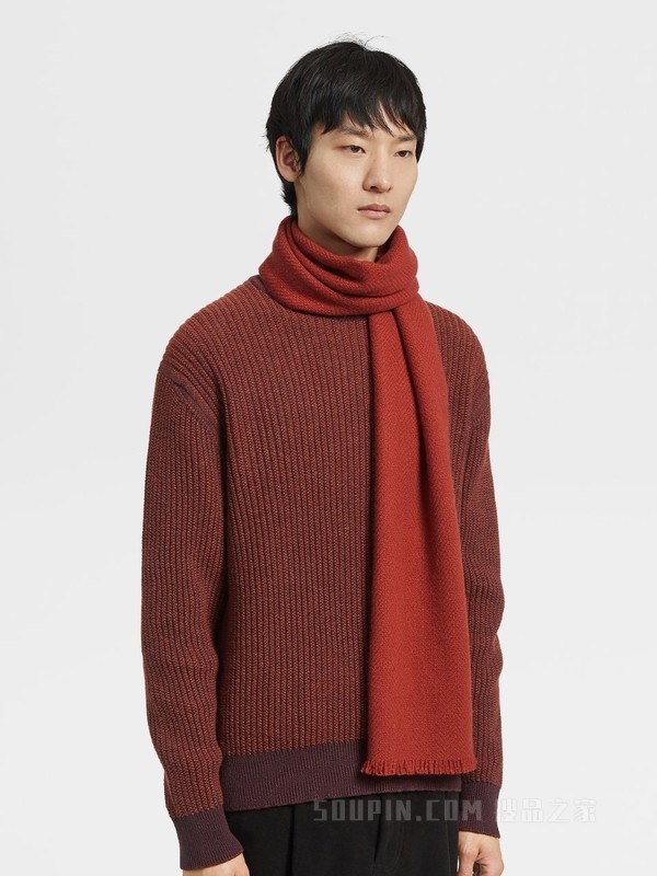 红色 Oasi Cashmere 围巾