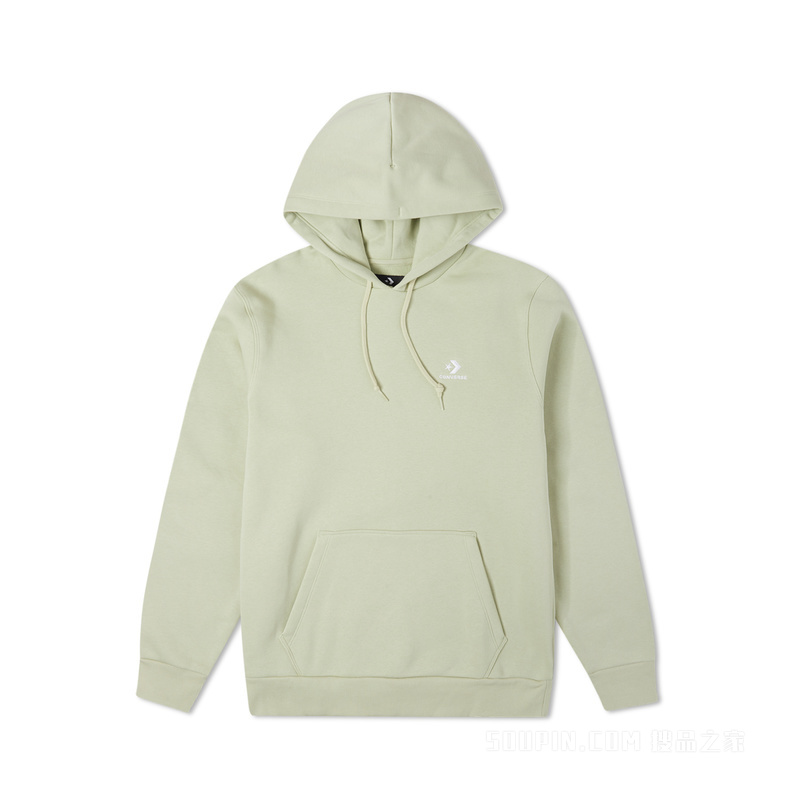 【男子】时尚百搭加绒连帽卫衣 男款 绿色