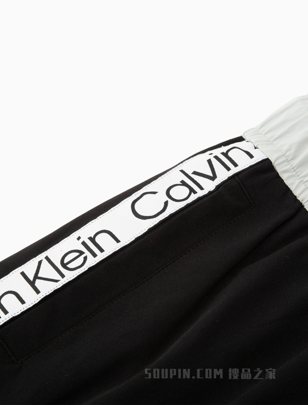 Calvin Klein 22春夏男女情侣中性调节抽绳LOGO织带束脚休闲裤J400194