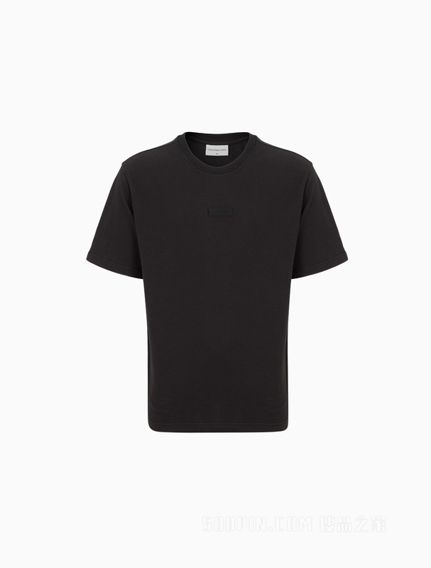 Calvin Klein 22春夏新款男女情侣中性简约宽松印花LOGO短袖T恤J400197
