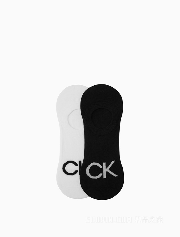 Calvin Klein 22春季男两双装深口LOGO提花船袜CKP32848