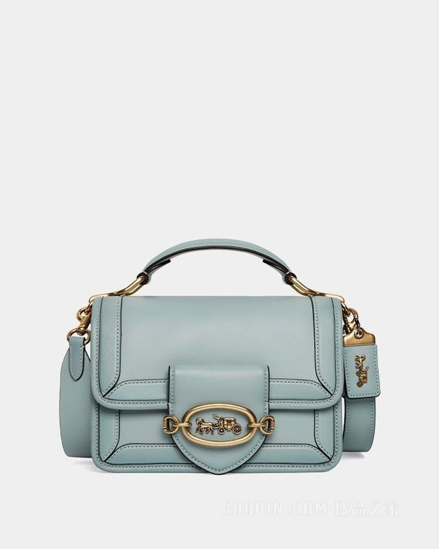 HERO单肩包 黄铜色硬件/粉白色