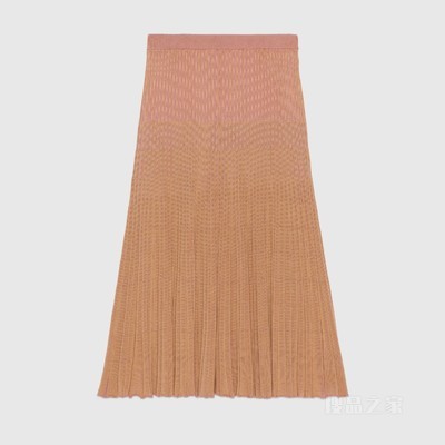 Gucci Lovelight系列棉质粘胶纤维半身裙 粉色