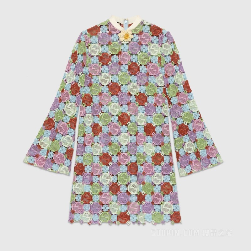 Gucci Lovelight系列互扣式双G绳结编织连衣裙 多色