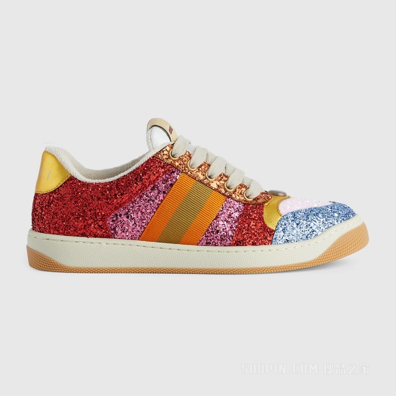 Gucci Lovelight系列Screener饰亮片运动鞋 多色帆布织物