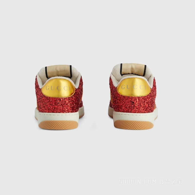 Gucci Lovelight系列Screener饰亮片运动鞋 多色帆布织物
