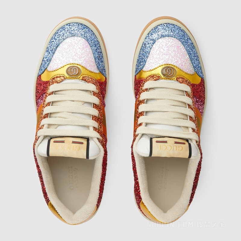 Gucci Lovelight系列Screener饰亮片运动鞋 多色帆布织物