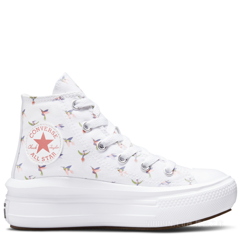 【小童】All Star Move轻便厚底童鞋 童款 白色