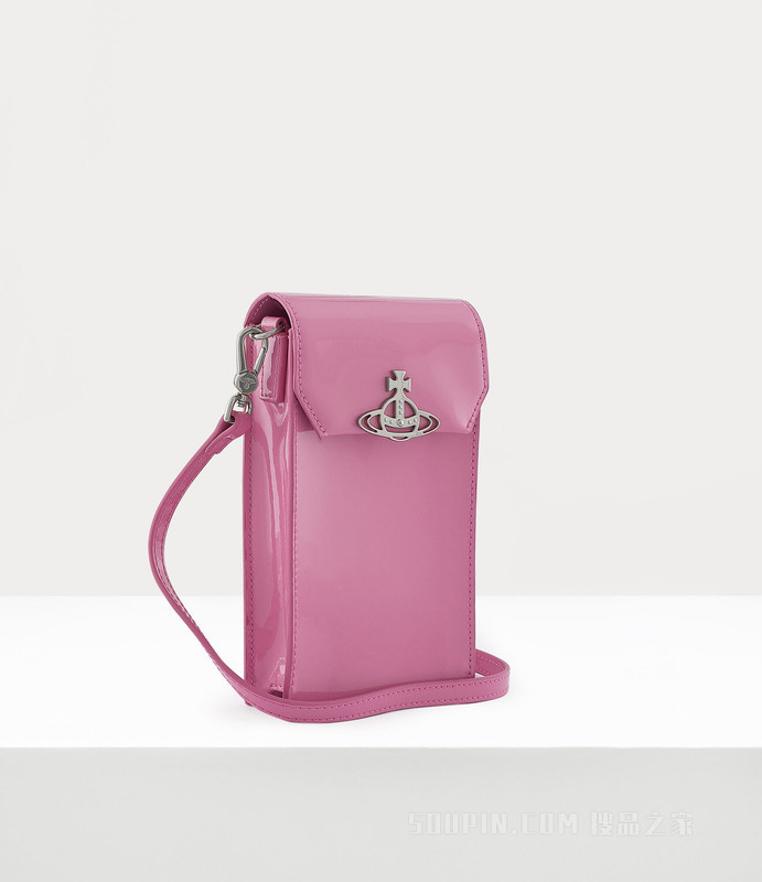 Shiny Patent Phone Bag