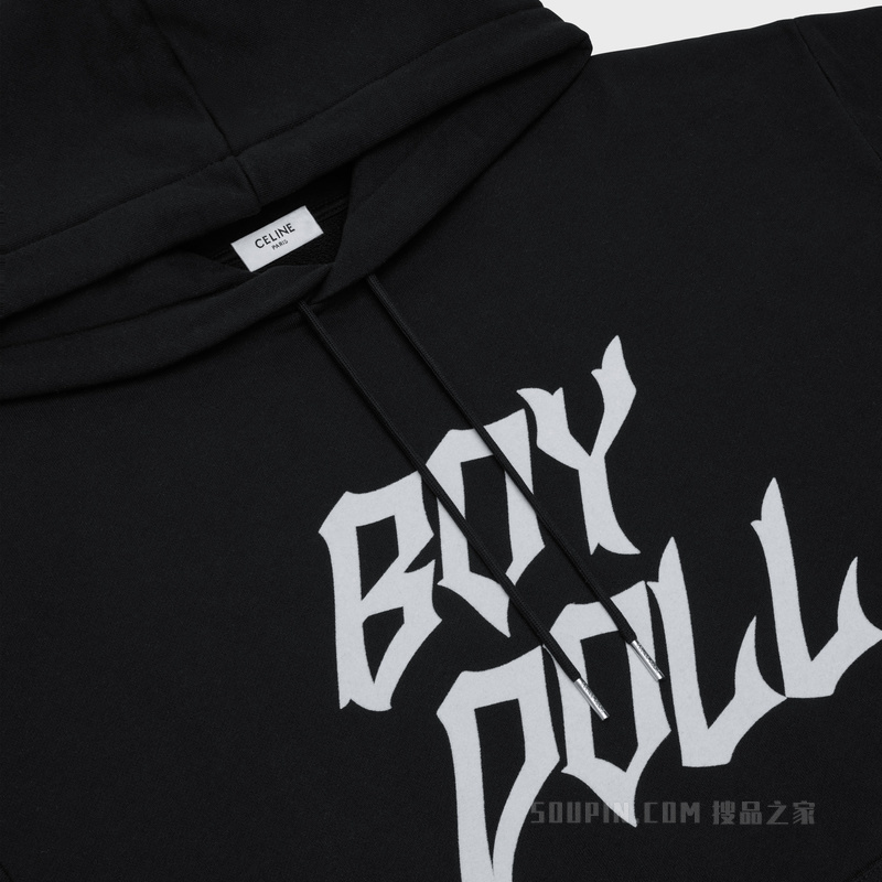 BOY DOLL棉质抓绒宽松连帽衫 24623