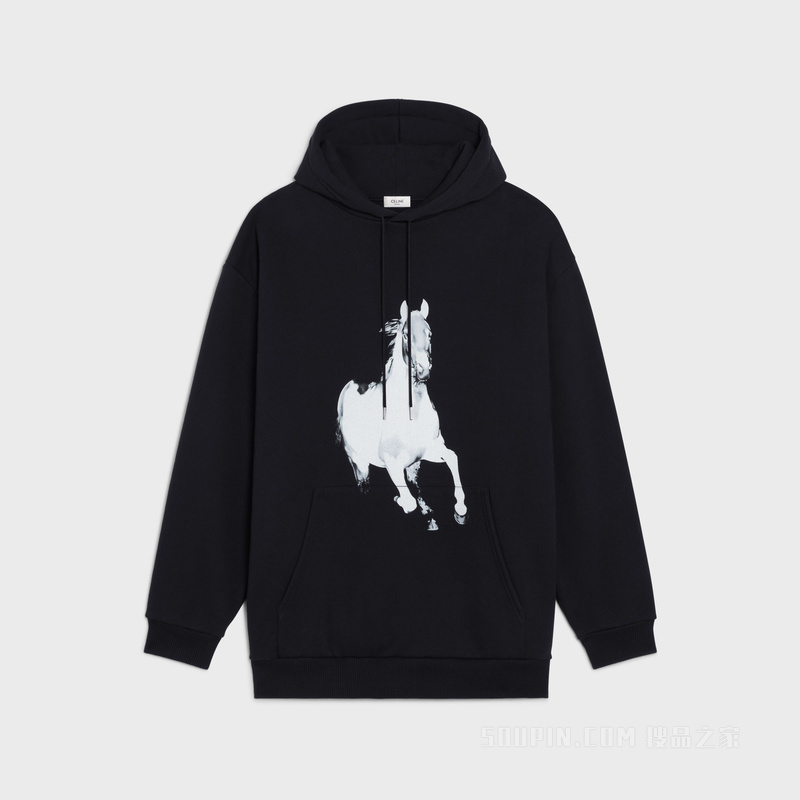 HORSE棉质抓绒超大连帽衫 24623