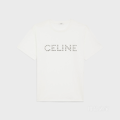 CELINE棉质平纹针织饰钉宽松T恤 26885