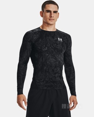 男士HeatGear® Armour印花长袖紧身衣