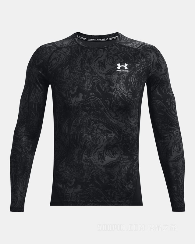 男士HeatGear® Armour印花长袖紧身衣