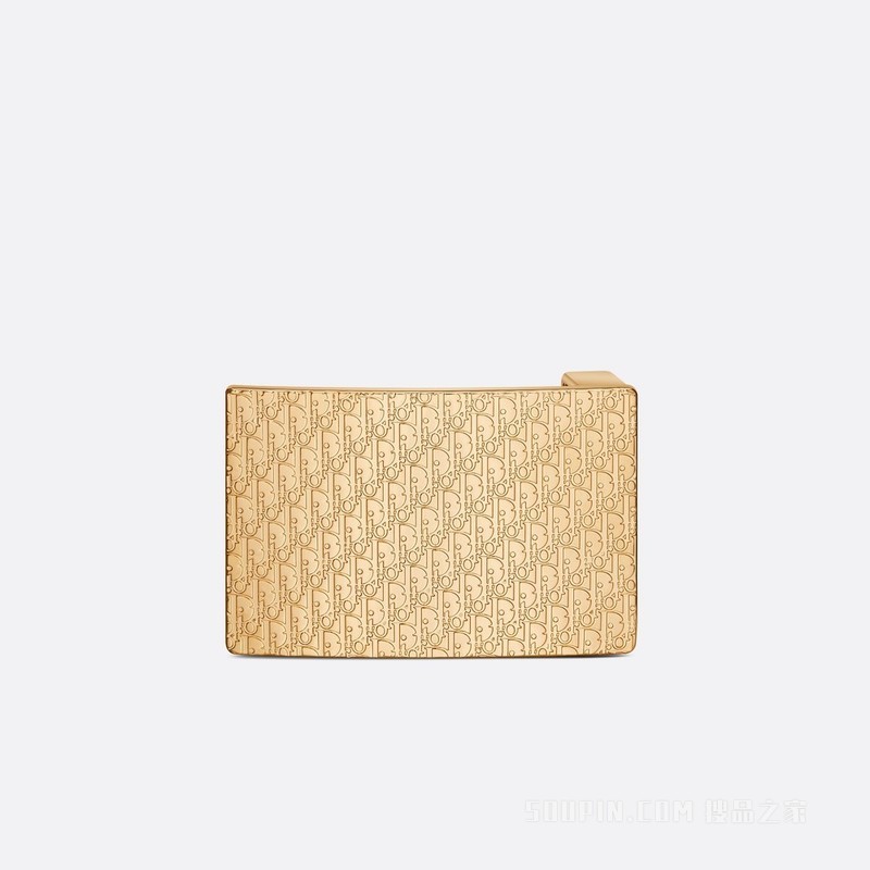 腰带扣 35 毫米金色饰面黄铜 Dior Oblique 图案