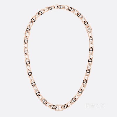 Color Dior 组合式项链和手链 玫瑰色 18K 金、钻石和高级珠宝彩漆装饰